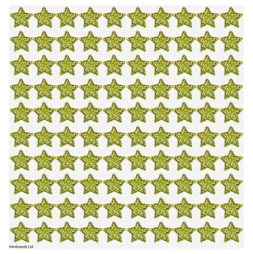 Stickers Stjärnor Holografiska Guld