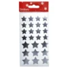 Stickerstjärnor Silver Metallic