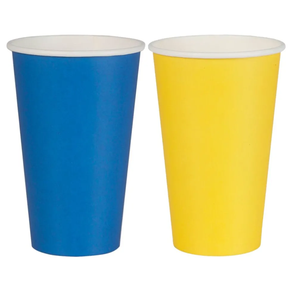Stora Pappersmuggar Blå/Gul