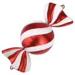 Stor Polkagris Karamell Glitter Juldekoration