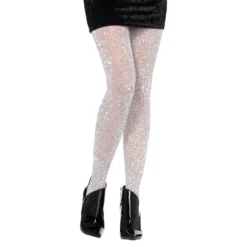 Strumpbyxor Glitter Silver Deluxe