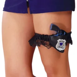 Strumpeband Polis med Pistol