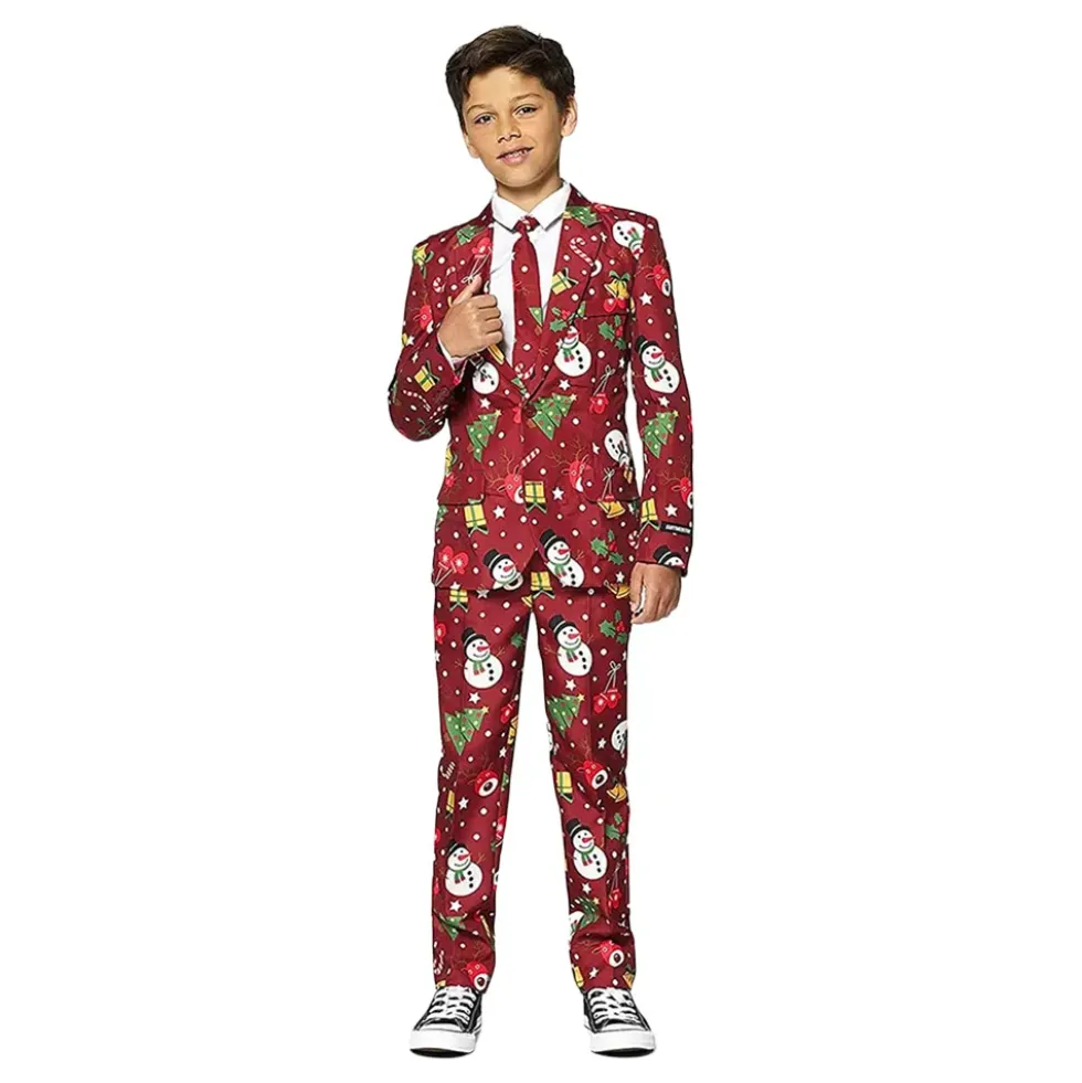 Suitmeister Boys Christmas Red Icons Light Up Kostym