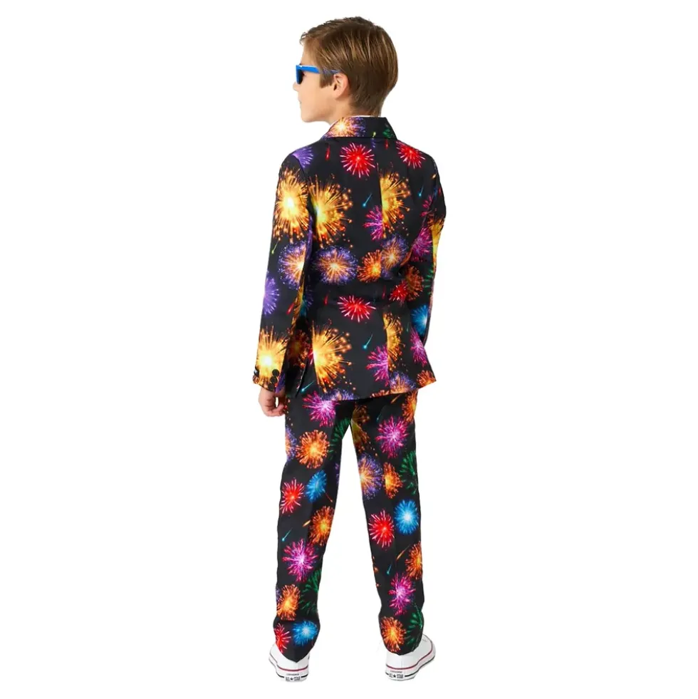 Suitmeister Boys Fireworks Black Kostym