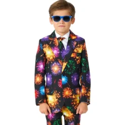 Suitmeister Boys Fireworks Black Kostym