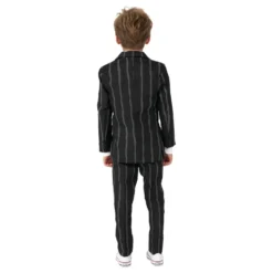 Suitmeister Boys Glow Pinstripe Svart Kostym