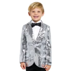 Suitmeister Boys Paljettkavaj Silver