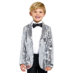 Suitmeister Boys Paljettkavaj Silver