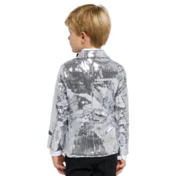 Suitmeister Boys Paljettkavaj Silver