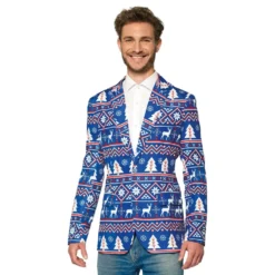 Suitmeister Christmas Blue Nordic Kavaj