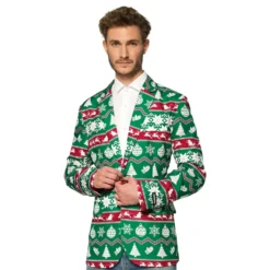 Suitmeister Christmas Green Nordic Kavaj
