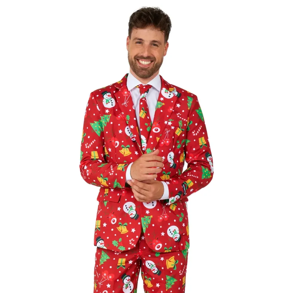 Suitmeister Christmas Red Icons Light Up Kostym