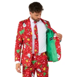 Suitmeister Christmas Red Icons Light Up Kostym