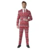 Suitmeister Nordic Pixel Röd Kostym