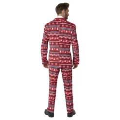 Suitmeister Nordic Pixel Röd Kostym
