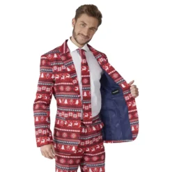 Suitmeister Nordic Pixel Röd Kostym