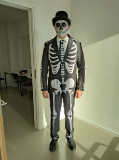 Suitmeister Skeleton Grunge Black Kostym
