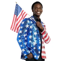 Suitmeister Stars & Stripes Paljettkavaj