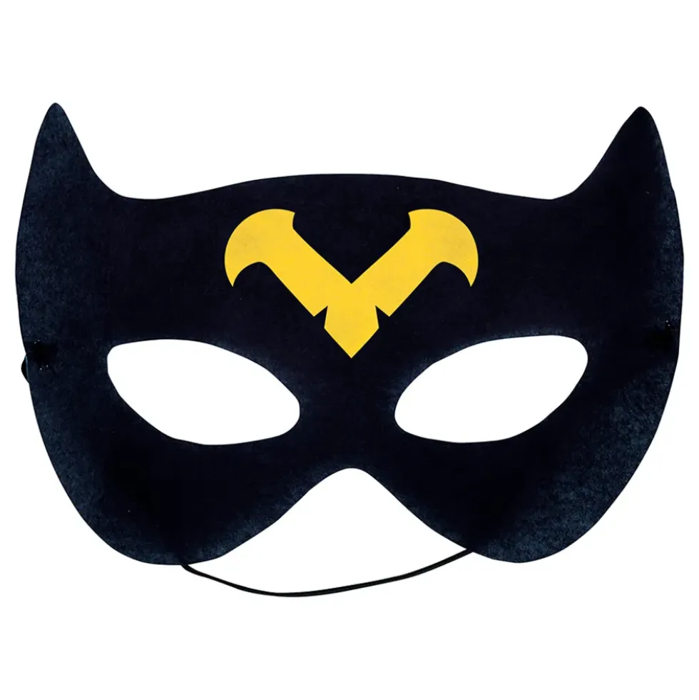 Superhjälte Svart Cape med Mask för Barn