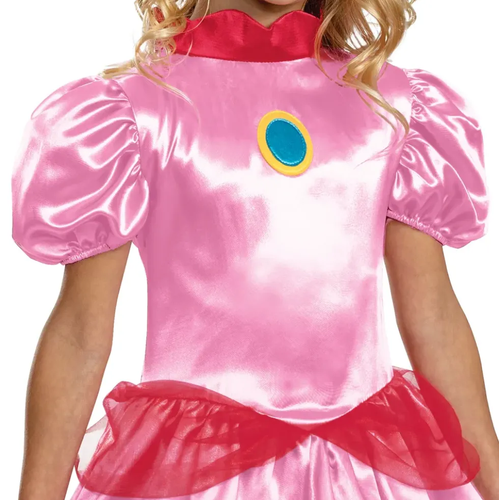 Super Mario Prinsessan Peach Barn Maskeraddräkt