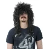 Svart Heavy Metal Peruk