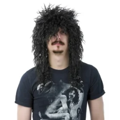 Svart Heavy Metal Peruk
