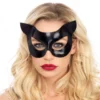 Svart Kattmask i Vinyl