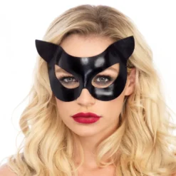 Svart Kattmask i Vinyl