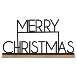 Svart Metallskylt Merry Christmas