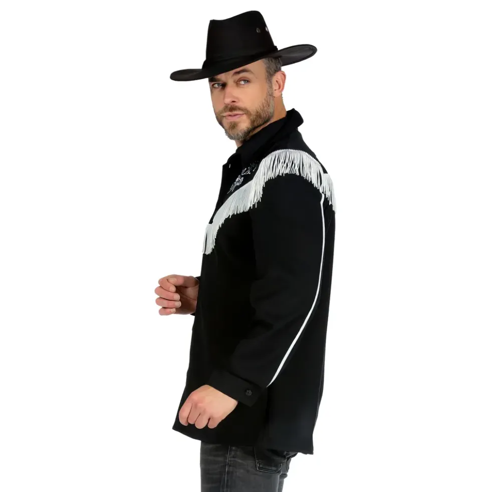 Svart Western Skjorta Deluxe Herr