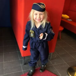 Svensk Polis Barn Maskeraddräkt