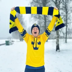 Sverigehalsduk Randig Tre Kronor