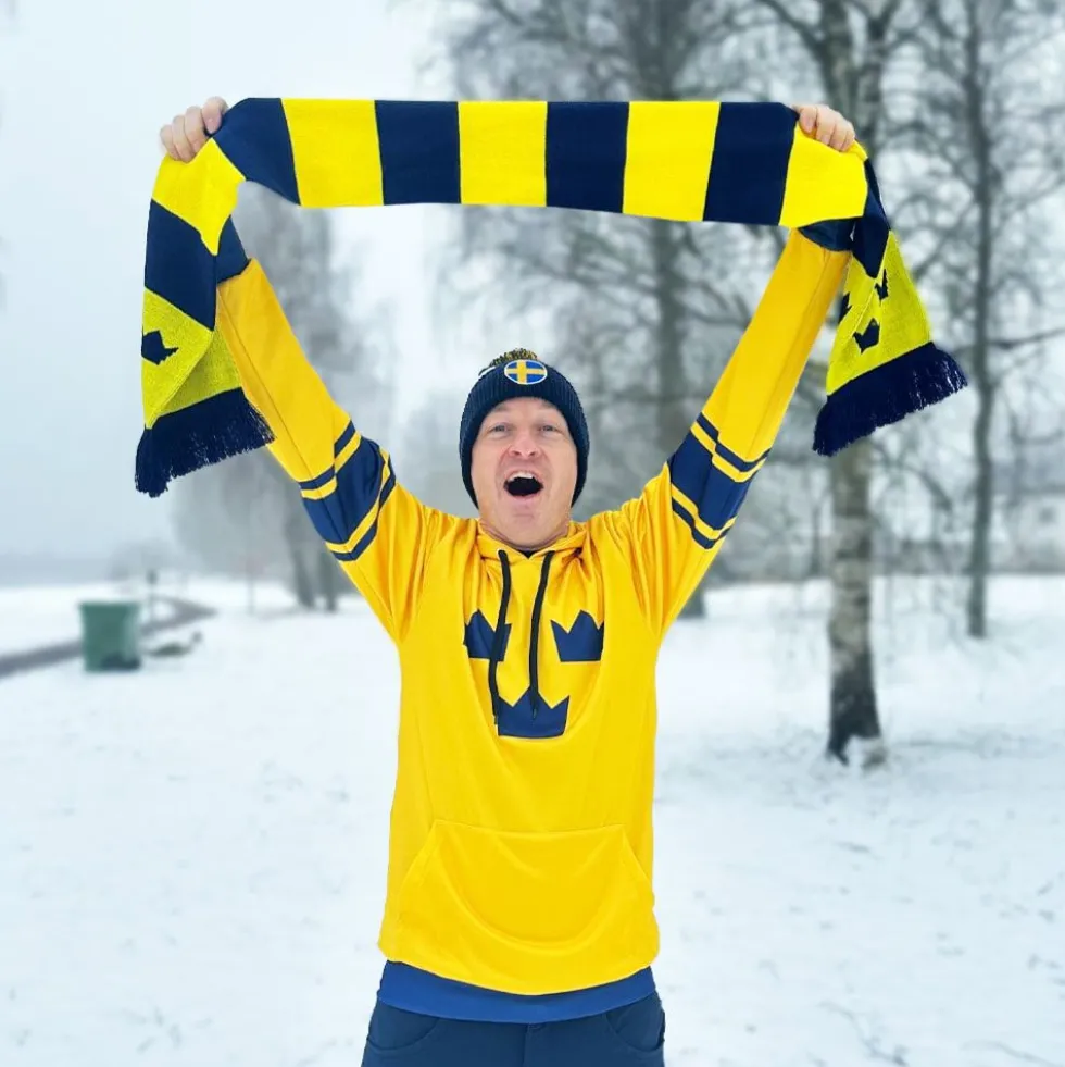 Sverigehalsduk Randig Tre Kronor