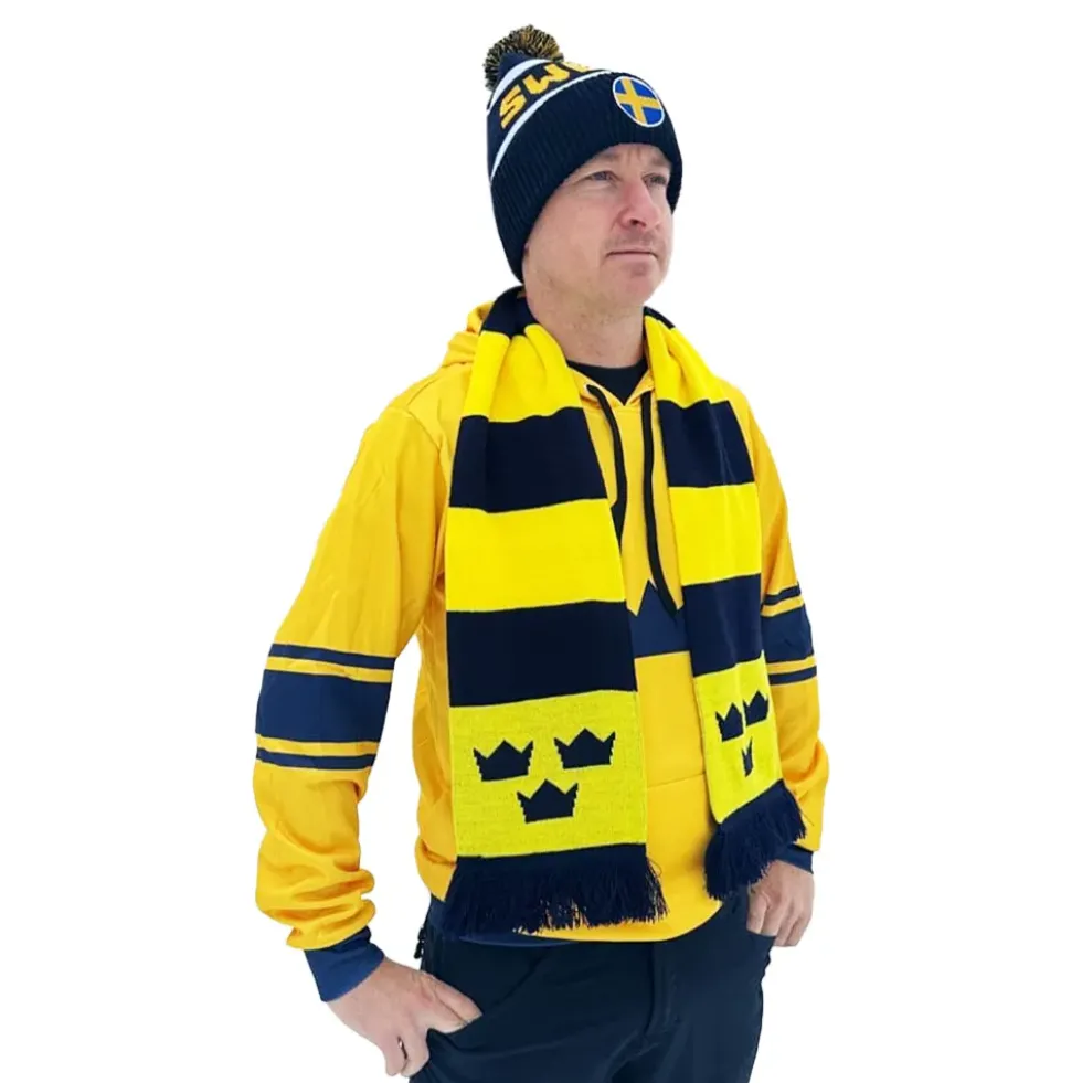 Sverigehalsduk Randig Tre Kronor
