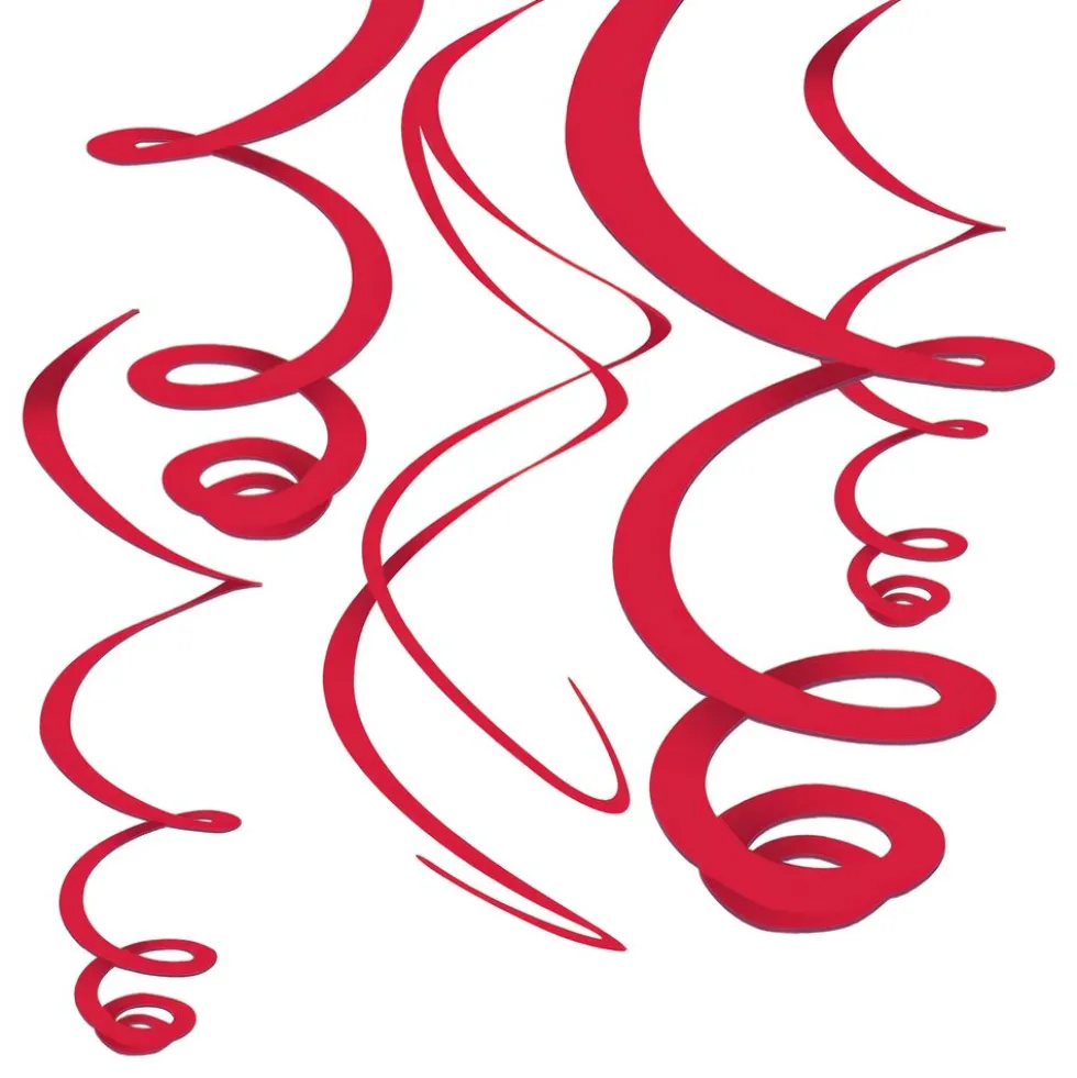 Swirls Röd Hängande Dekoration