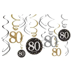 Swirls 80 Silver/Guld Glitter