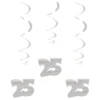 Swirls 25 Silver Hängande Dekoration
