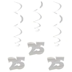 Swirls 25 Silver Hängande Dekoration