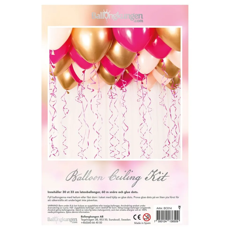 Takballonger Rosa/Guld