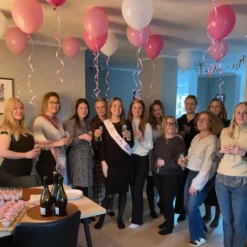 Takballonger Rosa/Vit