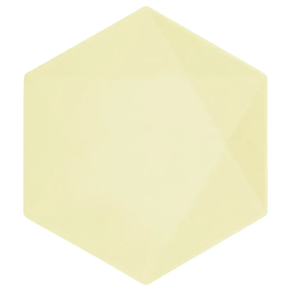 Tallrikar Hexagonala Vert Decor Gul