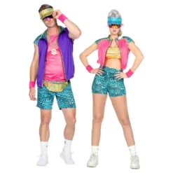 80-tals Aerobics Herr Maskeraddräkt