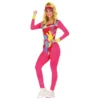 80-tals Aerobics Rosa Maskeraddräkt