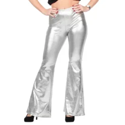 70-tals Byxor Dam Silver Metallic