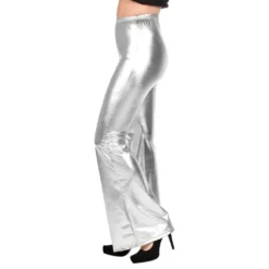 70-tals Byxor Dam Silver Metallic