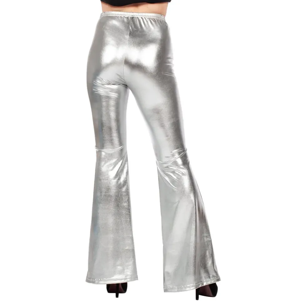 70-tals Byxor Dam Silver Metallic