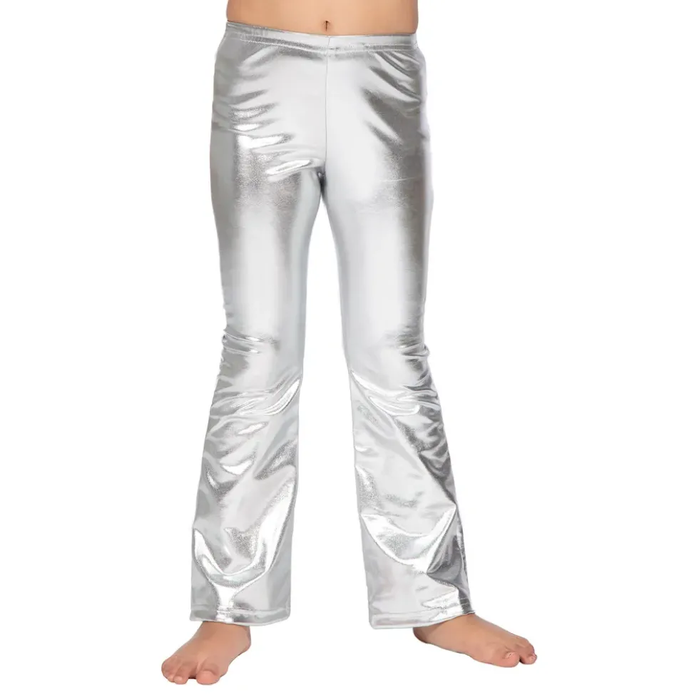70-tals Byxor för Barn Silver Metallic