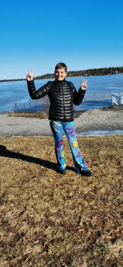 70-tals Hippie Byxor Dam
