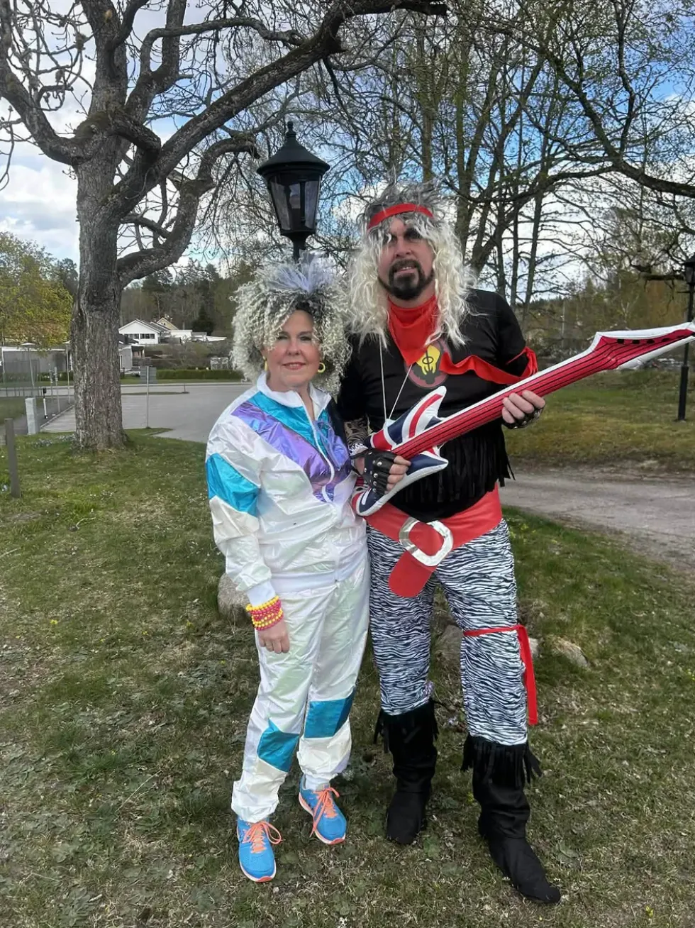 80-tals Hårdrockare Blond Peruk