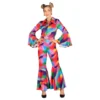 70-tals Neon Bomb Jumpsuit Maskeraddräkt